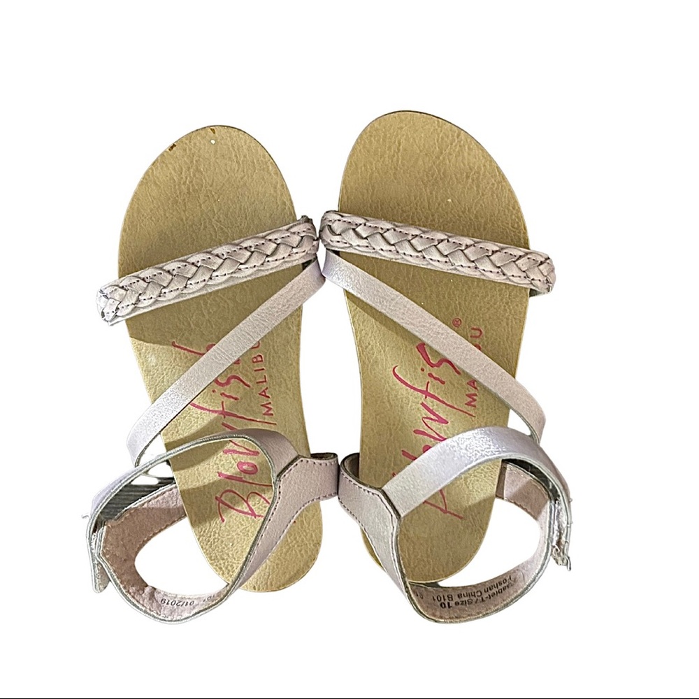 Toddler Girl’s Pink Braided Sandals